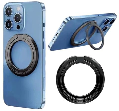CEJAS 1 Pezzo Supporto ad Anello Magnetico per Cellulare, Universale Cellulare Anello Rotazione 360° Gradi Smartphone Ring per iPhone, Samsung, Tutti Gli Smartphone e Tablet