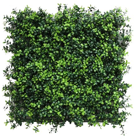 LIGUORO SHOP Pannello Piante Artificiali da Parete, Siepe Sintetica 3D, Resistente ai Raggi UV, per Interno ed Esterno, cm 50x50-50x100 e 100x100 (LEAFY cm 50x50)