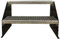 2 Stufen Standtreppe Stahltreppe freistehend Breite 120cm Höhe 42cm Anthrazitgrau/Robuste Außentreppe/Stabile Industrietreppe für den Außenbereich