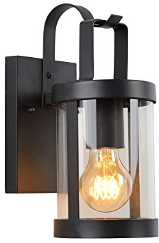 LUCIDE LINDELO - Wall Light Indoor/Outdoor - 1xE27 - IP23 - Black