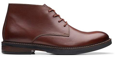 Clarks Paulson Mid, Stivali Classici Uomo, Pelle Marrone Mogano, 41 EU
