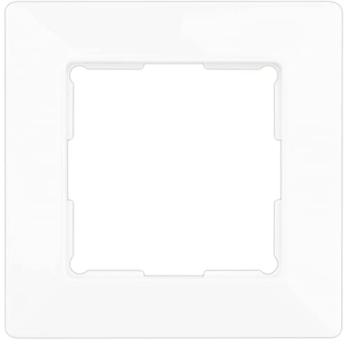 REV 0236810104 Quadro, 1-fach Rahmen Steckdose, Rahmen Lichtschalter etc., weiss