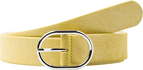 BRAX Damen Style Veloursledergürtel Mit Schimmer Gürtel, Gelb ( YELLOW ) , 85