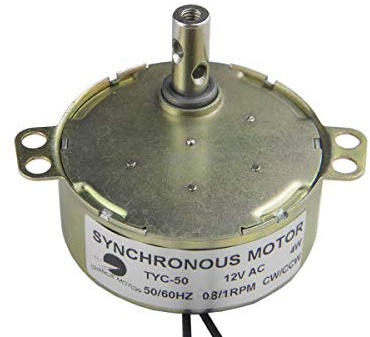 CHANCS Moteur synchrone TYC-50 12V Moteur électrique AC 0.8-1RPM CW/CCW Micro-moteur Moteur à engrenages de réduction
