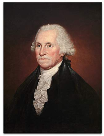 Bilderdepot24 Kunstdruck Poster - George Washington - Portrait 40x60 cm ca. A2 - Berühmtheiten & Zeitgeschichte Bild ohne Rahmen