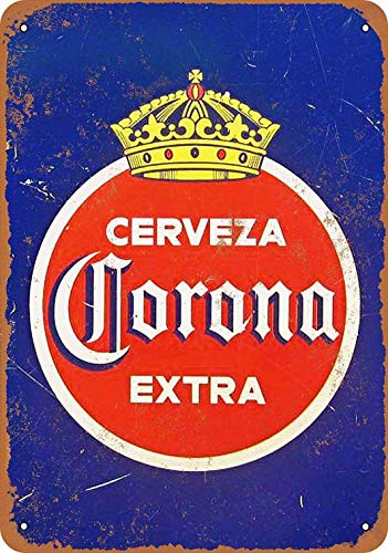 Corona Cerveza Extra Blechschild Retro Blech Metall Schilder Poster Deko Vintage Kunst Türschilder Schild Warnung Hof Garten Cafe Toilette Club Geschenk