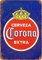 Corona Cerveza Extra Blechschild Retro Blech Metall Schilder Poster Deko Vintage Kunst Türschilder Schild Warnung Hof Garten Cafe Toilette Club Geschenk
