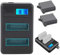 Actions Camera Mini USB Dual Slot Battery Charger with LCD Display for 4