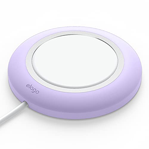 elago MS Ladepad Kompatibel mit MagSafe Ladegerät - Kompatibel mit iPhone 16/15/14/13/12 Serie und Anderen kabellos ladenden Handys, Kompatibel mit AirPods 4/3/Pro 2/Pro (Lavendel)