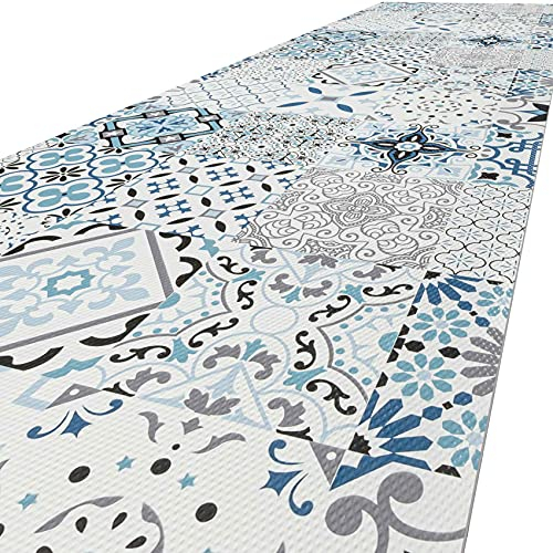ANRO Küchenteppich Küchenläufer rutschfest & waschbar Teppich Küche Läufer Teppichläufer Bodenmatte für Küche Flur Maiori Abwaschbar 100 x 48cm