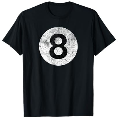 8 Bälle Billard Distressed Vintage Style Kostüm acht Ball T-Shirt