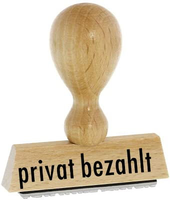 Lagerstempel/Lagertext – privat bezahlt - von Kaufhaus2010 Buchenholzstempel – Lagertextstempel zur Kennzeichnung von Rechnungen und anderen Dokumenten 4 cm lang