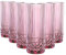 Bormioli Rocco America '20s Highball Glasses - Vintage Art Deco Cocktail Tumblers - 400ml - Lilac Rose - Pack of 6