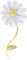 Broche en forme de marguerite pour femme - En émail - Avec pochette cadeau, Émail