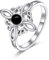 Hexenknoten-Ringe, Sterling Silber, magische Hexenknoten-Ringe, schwarzer Onyx, heidnischer Schmuck, keltisches Kreuz, Schmuck für Frauen und Mädchen (8)