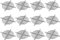 PATIKIL 120mm Fan Finger Grill, 12 Pack Metal Grill Protector Guard Fan Protective Cover for 120x120mm Exhaust Fans for Equipment Computer DIY, Black