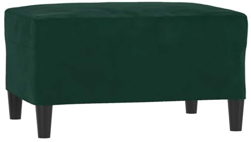 vidaXL Repose-Pied Vert foncé 70x55x41 cm Velours