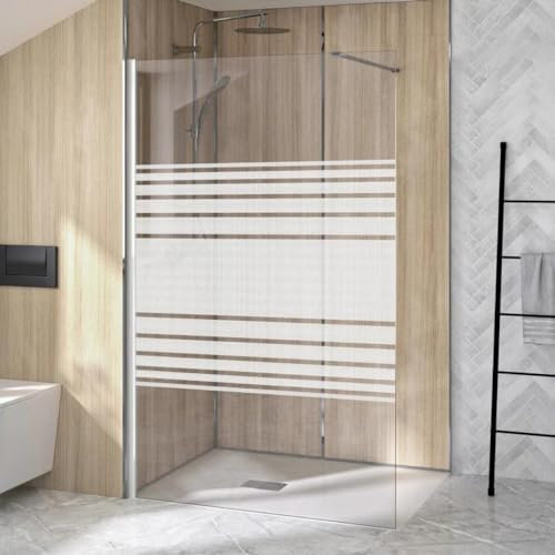 KINEDO Paroi de Douche Fixe Supra Solo Verre sérigraphié et profilé Blanc - 70 cm