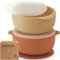 KeaBabies 2-Pack Bol bébé avec ventouse et couvercle - Bol en silicone bébé pour garçon,fille,bol pour bébé,bol pour bébé,bol pour bébé, bol en silicone pour nourriture pour bébé,sans BPA (Terracotta)