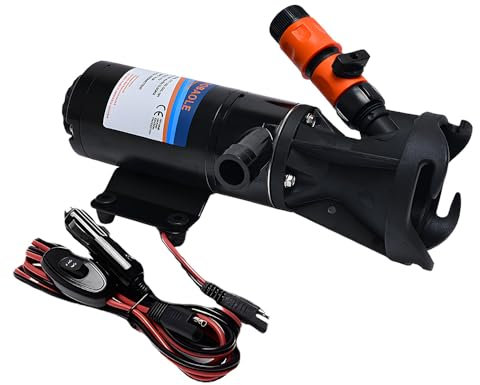 Bomba trituradora para caravana, bomba autocebante de lodos de 24 V, entrada de agua de 3 pulgadas, doble pala de cuatro hojas, bomba de lodo eléctrica de 45 l, CC para autocaravanas, autocaravanas