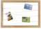 CLAMARO 'Neo Collage Line' Fotohalter 80x60 cm | Eiche Vintage Silber | Querformat Bilderrahmen mit Fotoleine aus Juteband und Holzklammern | Ideal als Fotocollage Galerie, Fotowand oder Fotorahmen