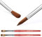 LEDSUUEI Acrylic Nail Brush - 100% Pure Kolinsky Hair Bristles Acrylic Brushes for Nails Oval Crimped Shaped Red Wood Handle Acrylic Powder Nail Art Brush Professional Salon Quality (SIZE 12/14）