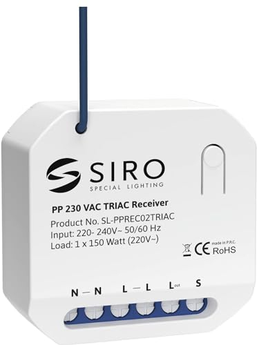 Siro PushPower Led Empfänger Mono Triac passend zu Push Power Funk Lichtschalter, 230V