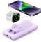 VRURC Magnetische Powerbank 10000mAh kabelloses tragbares Ladegerät 3 in 1 Power Bank USB C Schnellladung Externer Akku 4 Ausgänge 3 Eingänge kompatibel mit iPhone, Apple Watch und AirPods, Samsung