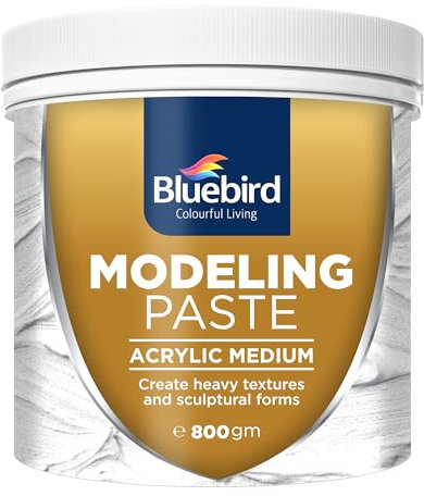 Bluebird Modeling Paste 800GM / 28.2oz - High Density, Acrylic Medium - for Texture and Thickness, Dimension Additive (800GM)