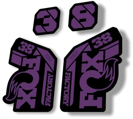 Gabel Ersatz Aufkleber kompatibel für Fox 38 2021 Serie Lila (glänzend)