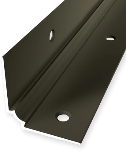 Treppenkantenprofil 29 x 29 x 2500 mm Treppen-Innenwinkel Aluminium Glatt Doppelt Versetzt Versenkt Gebohrt Bronze Einfasshöhe 2.5 mm Küberit