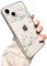 Einaily Hülle für iPhone 15 Case Crystal Clear Mode Chic Blume Muster Handyhülle Ultra Dünn Transparent Klare Weich TPU Silikon Gel Bumper Stoßfest Kratzfest Schutzhülle für iPhone 15 Slim Cover