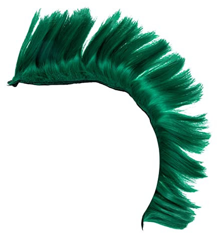 VALICLUD Helm Perücke Herrenhelm Farbige Seidenpunkhaare Urlaubsparty Haarteil Mohawk-Helm Snowboardhelm-Haare Clown-kostüme Dekorative Helmperücke - Hochtemperaturdraht Green