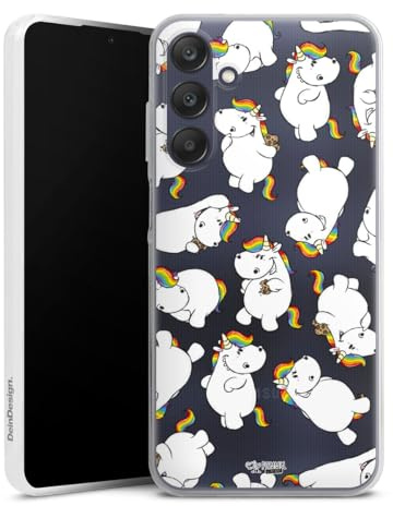 DeinDesign Slim Case kompatibel mit Samsung Galaxy A25 5G Silikon Handyhülle transparent Hülle extra dünn Pummeleinhorn Pummel & Friends Einhorn