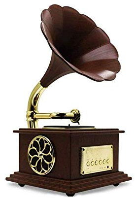 XCSCUK Record Players, Music Box Phonograph Bluetooth 4.2 Record Player Music Dynamic Stereo Speaker, Audio Turntables,For Families (D)