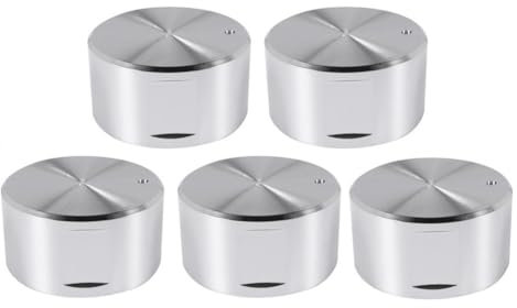 Idhadkc 5 Pcs Metal Gas Stove Knobs 8mm Cooker Control Range Oven Knob Burner Knob Gas Hob Switch Replacement Parts