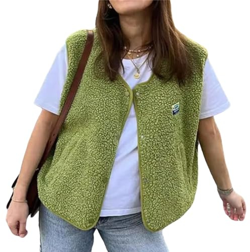Gilet Da Donna In Pile Cappotti Caldi Gilet Di Pelliccia Senza Maniche Gilet Da Donna Tinta Unita Teddy Giacca In Pile Cappotto Giacca Gilet Eleganti Gilet Di Peluche Con Tasche Autunno Inverno
