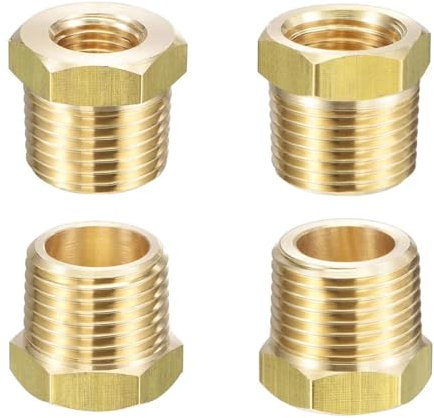1/4'' 3/8'' 3/4'' 1'' Male BSPT x 1/8'' 1/4'' 1/2'' Female Hex Bushing Adapter Pipe Reducer Brass Fitting(1 To 3I4)