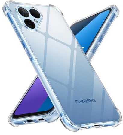 Xiltlly Hülle Durchsichtig für Fairphone 5 mit Stoßfest Schutzecken, Dünne Weiche Transparent Handyhülle Flexible TPU Protective Case Sturzfest Schutzhüllen (6.46 Zoll) - Clear