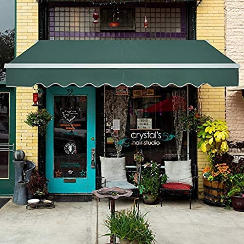 Gazebo fai da te completo – Tenda a mezza cassetta retrattile manuale con raccordi e manovella, anti-UV e impermeabile
