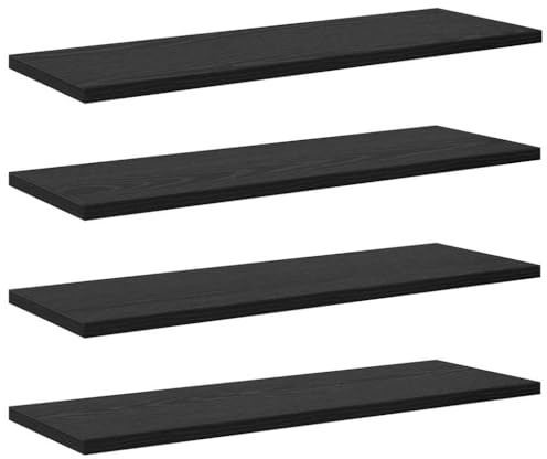 vidaXL Bookshelf Board 3-Tier 4 pcs 60 x 20 x 1.5 cm Engineered Wood | Loads of space for your stuff, Modern style that matches your decor, Makes your items look like they're floating on the wall