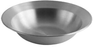 AHUFGN Assiette INOX Marmite en Acier Inoxydable, Assiette Ronde Épaisse, Assiette À Légumes, Assiette Creuse, Assiette À Salade De Pâtes(Color1-30CM)