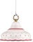 Helios Leuchten 207143 kleine Küchenlampe Keramiklampe weiss-rot | Pendellampe Pendelleuchte aus Keramik | handbemalte Keramikleuchte | Hängelampe 1 x E27