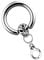 Piersando Piercing Ring Hufeisen Handschellen mit Anhänger und Totenkopf für Septum Brust Tragus Helix Nase Lippe Ohr Intim Nippel Silber 1,6 x 12mm