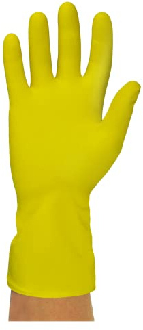 Bericah Smilex, Skin Vania; guanto multiuso in lattice di colore giallo, taglia M, 1 paio