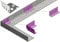 Verbinder für Kiesfangleiste klein gelocht Edelstahl mit Falz axb= 50 x 135mm 1.0 x 150mm