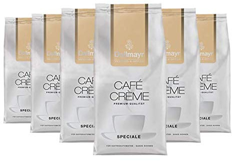 Dallmayr Cafe Creme - Gastro Premium Qualität - Speciale 1kg ganze Bohne, 6er Pack