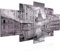 Runa Art - Bilder Italien 200 x 100 cm 5 Teilig XXL Wanddekoration Design Violett 024451b