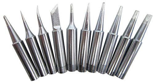 10 PCS Soldering Tips 900M for Hakko 936 937 FX-600 Radio Shack 64-053 Yihua 936 x-tronics 3020 Baku 909 878AD zany 853d Atten Quick Aoyue Solder Iron Tip (BrandAiCE Tls)