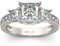 Jeulia Frauen Verlobungsringe Sterling Silber Versprechen Ewigkeit Band Prinzessin Schnitt Zirkonia Hochzeit Verlobung Jubiläum Versprechen Ringe Braut Sets (60 (19.0))